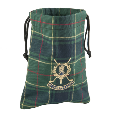St Andrews Links Tartan Drawstring Bag